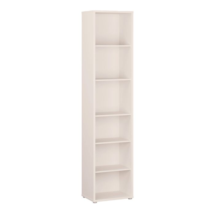 Alice Springs Tall Narrow Bookcase with 5 Shelves in Soft Neutral