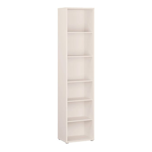 Alice Springs Tall Narrow Bookcase with 5 Shelves in Soft Neutral