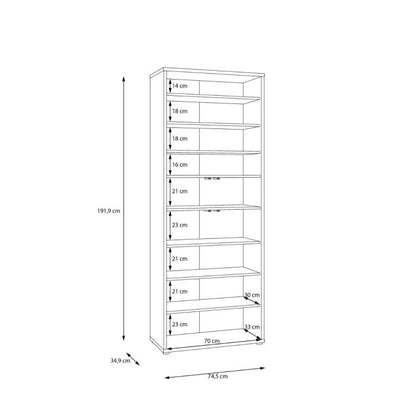 Alice Springs Tall Shoe Cabinet with 4 Doors Push-to-Open in Light Grey