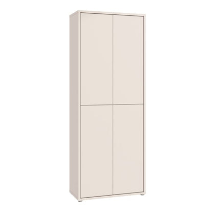 Alice Springs Tall Shoe Cabinet with 4 Doors Push-to-Open in Sand
