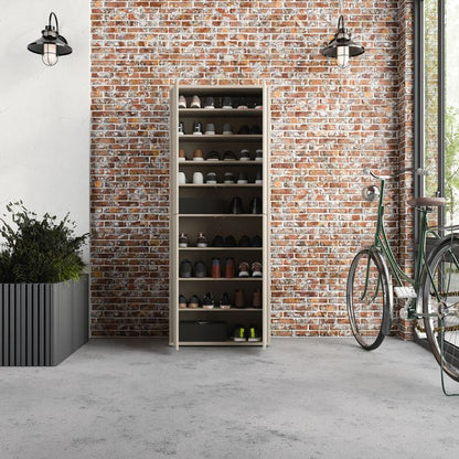 Alice Springs Tall Shoe Cabinet with 4 Doors Push-to-Open in Sand