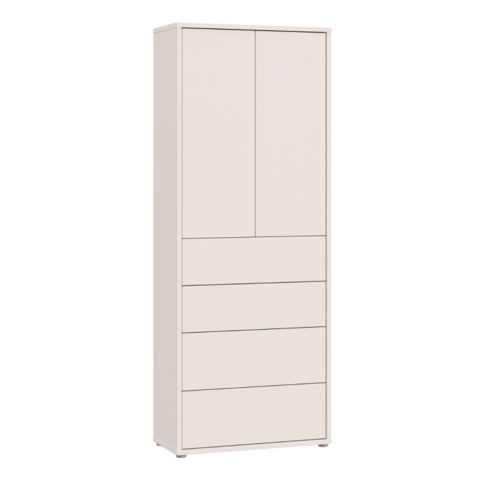 Alice Springs Tall Storage Cabinet with Push-to-Open Doors & 4 Drawers in Sand