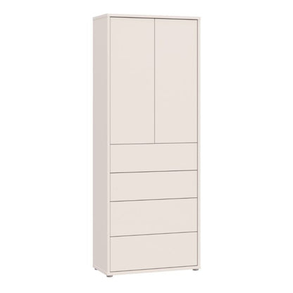 Alice Springs Tall Storage Cabinet with Push-to-Open Doors & 4 Drawers in Sand