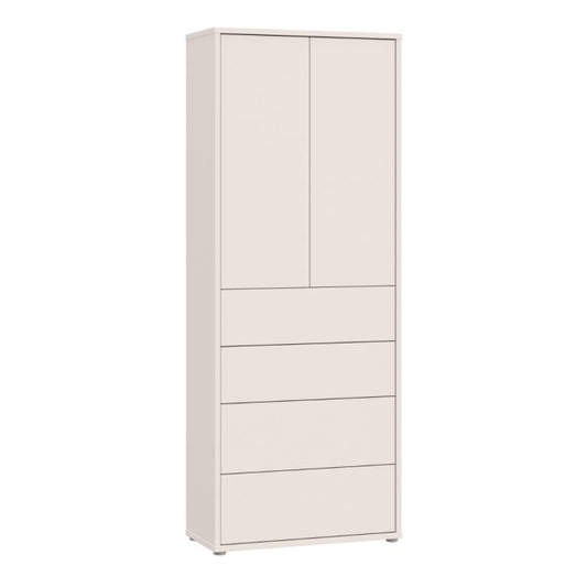 Alice Springs Tall Storage Cabinet with Push-to-Open Doors & 4 Drawers in Sand