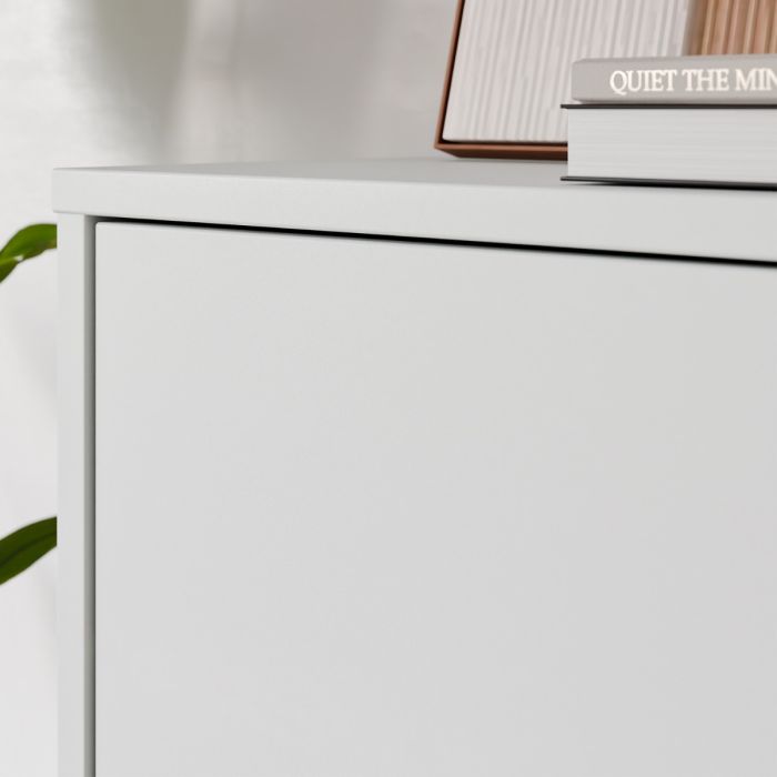 Alice Springs Tall Shoe Cabinet with 6 Doors Push-to-Open in Light Grey