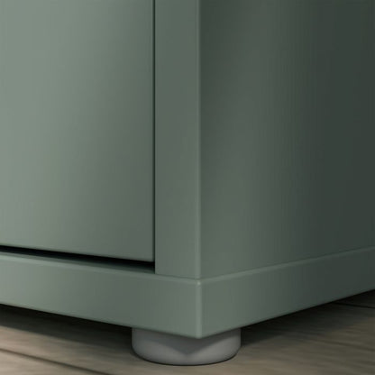 Alice Springs Tall Shoe Cabinet with 6 Doors Push-to-Open in Sage Green