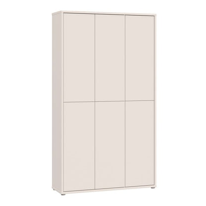 Alice Springs Tall Shoe Cabinet with 6 Doors Push-to-Open in Sand