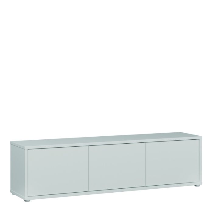 Alice Springs Wide TV Cabinet with 3 Doors Push-to-Open in Light Grey