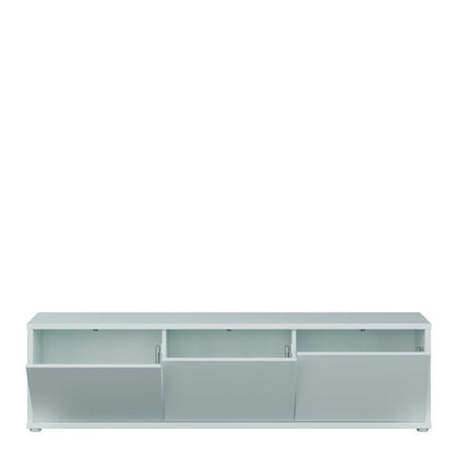 Alice Springs Wide TV Cabinet with 3 Doors Push-to-Open in Light Grey