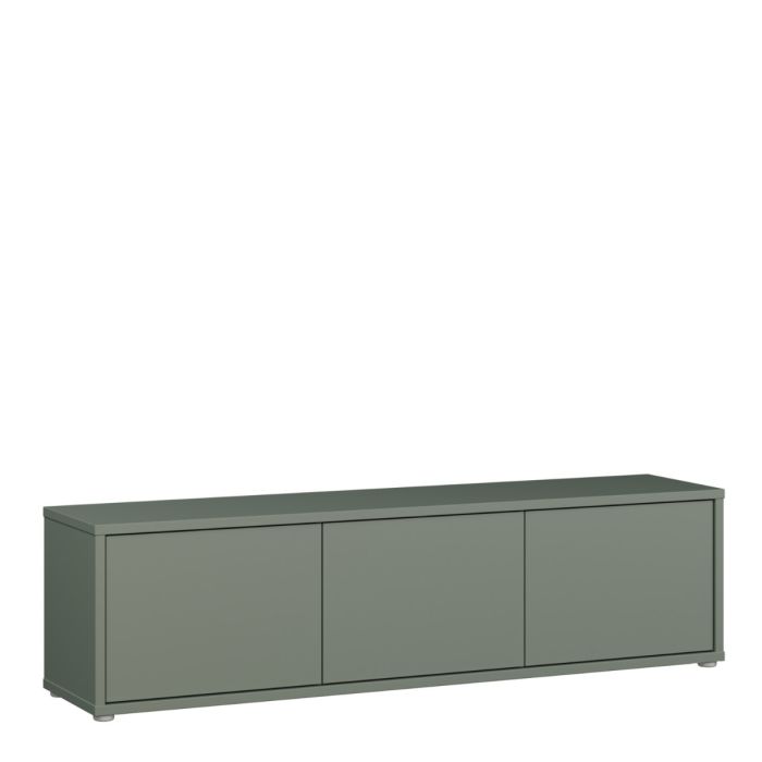 Alice Springs Wide TV Cabinet with 3 Doors Push-to-Open in Sage Green