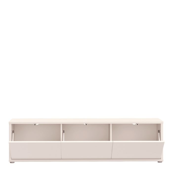 Alice Springs Wide TV Cabinet with 3 Doors Push-to-Open in Sand