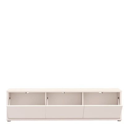 Alice Springs Wide TV Cabinet with 3 Doors Push-to-Open in Sand