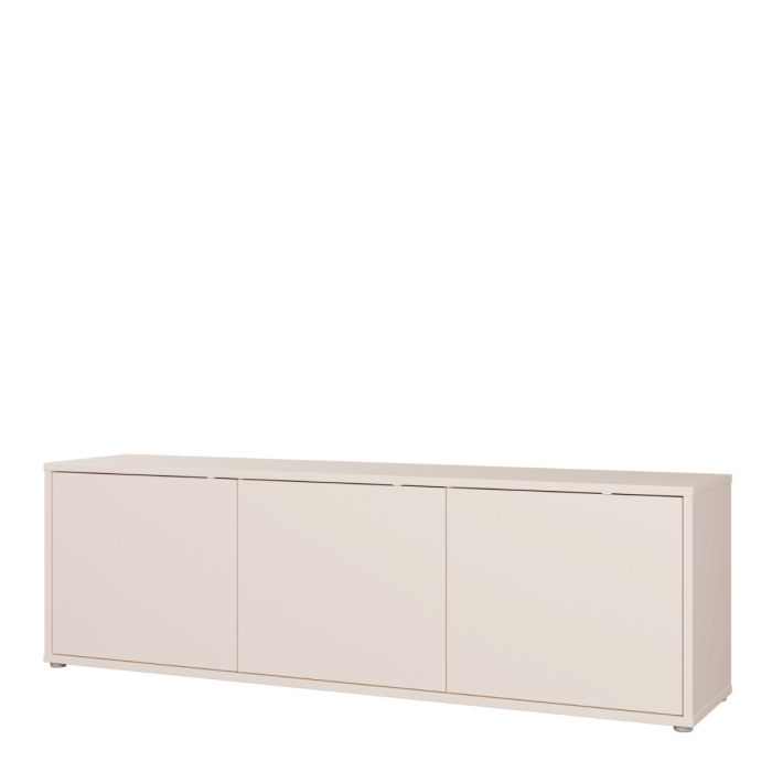 Alice Springs Large TV Cabinet with 3 Doors Push-to-Open in Sand