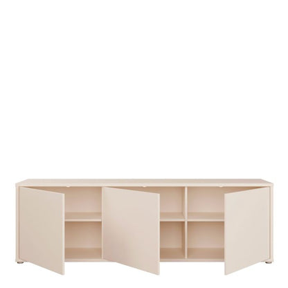 Alice Springs Large TV Cabinet with 3 Doors Push-to-Open in Sand