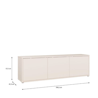 Alice Springs Large TV Cabinet with 3 Doors Push-to-Open in Sand
