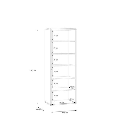 Alice Springs Narrow Display Cabinet with 3 Push-to-Open Doors in Sand
