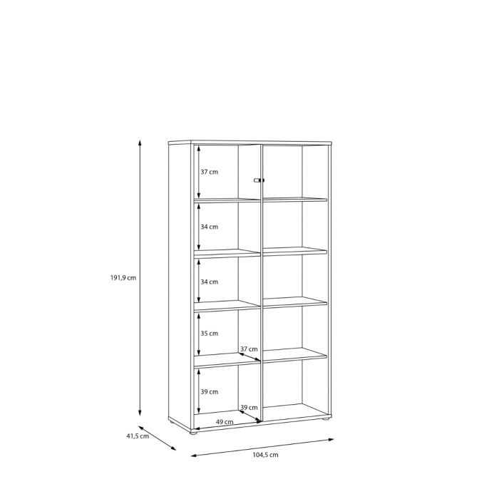 Alice Springs Wide Storage Cabinet 4 Doors Push-to-Open & 2 Central Shelves Sand