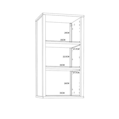 Ipsarion Hanging Cupboard with 1 Door & Silver Handle in White