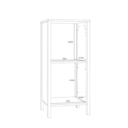 Ipsarion Bathroom Storage Unit with 1 Door & Silver Handle in White