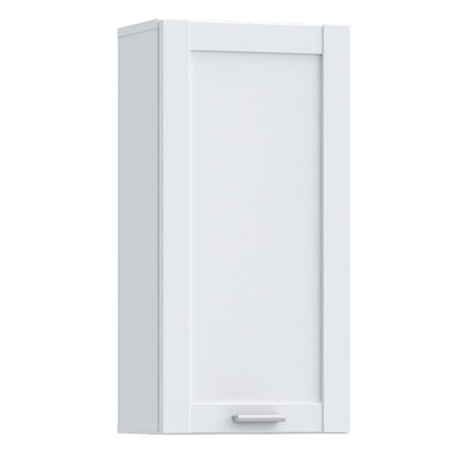 Lokko Hanging Cupboard with 1 Door & Silver Handle in White
