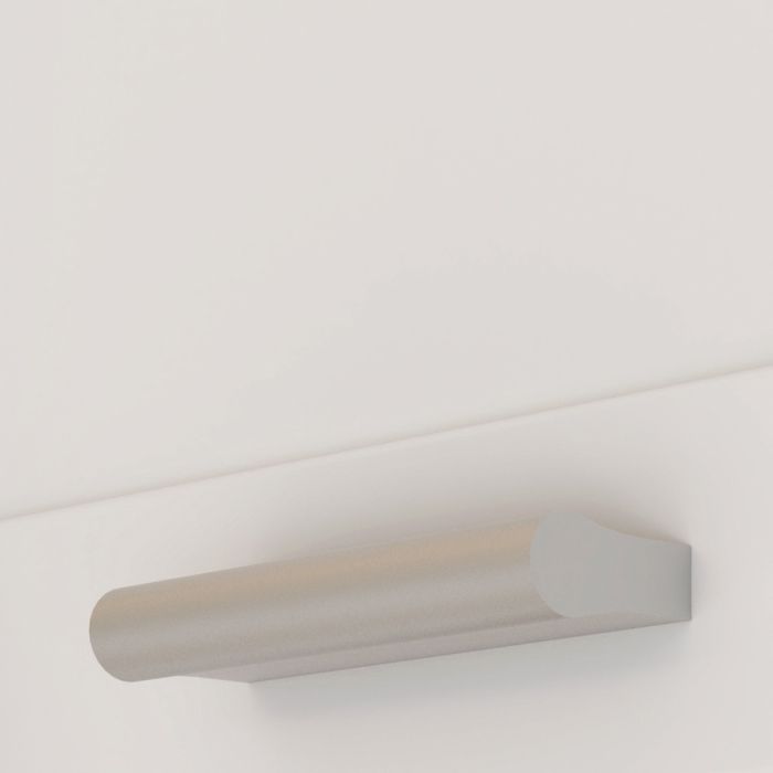 Lokko Hanging Cupboard with 1 Door & Silver Handle in White