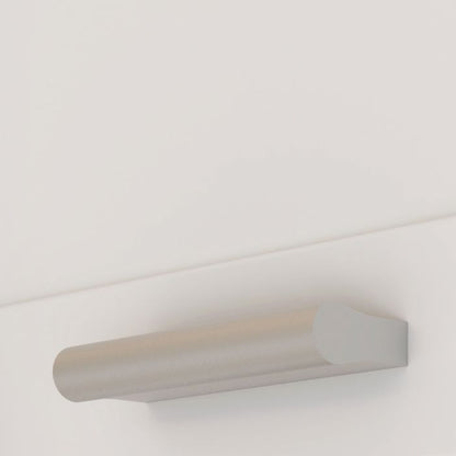 Lokko Hanging Cupboard with 1 Door & Silver Handle in White