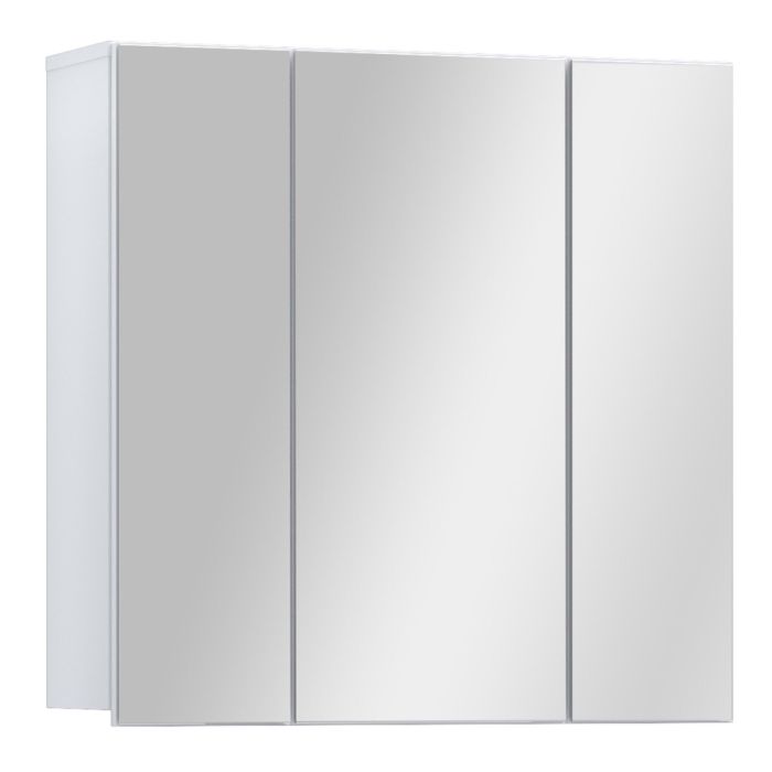 Lokko Hanging Cupboard with 3 Mirror Doors in White