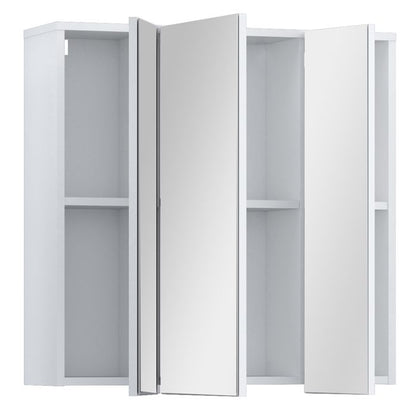 Lokko Hanging Cupboard with 3 Mirror Doors in White