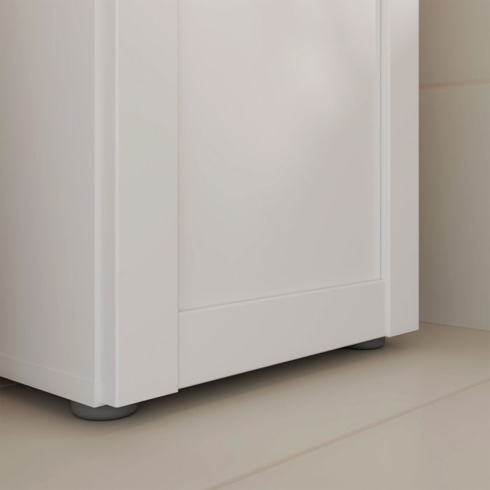 Lokko Under Sink Vanity Unit with 2 Doors & Silver Handles in White