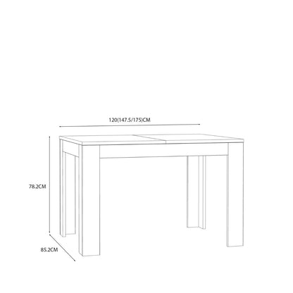 Grafton Extending Dining Table in Oak 120-175cm