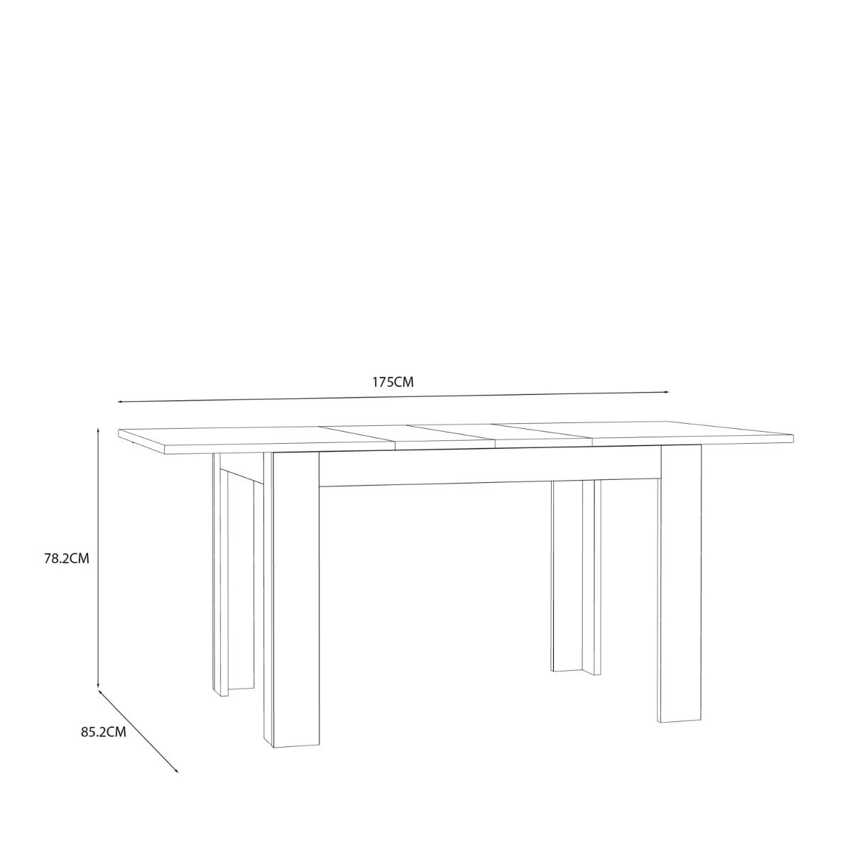 Grafton Extending Dining Table in Oak 120-175cm