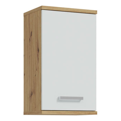 Veris Small Hanging Cupboard with 1 Door in Artisan Oak and Light Grey