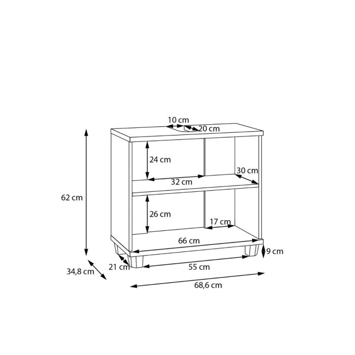 Veris Under Sink Vanity Unit with 2 Doors in Sand