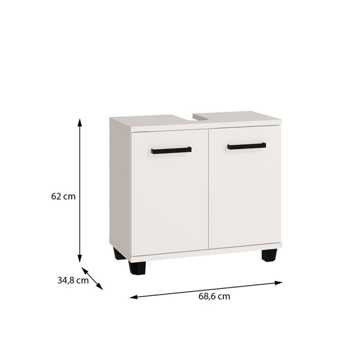 Veris Under Sink Vanity Unit with 2 Doors in Sand