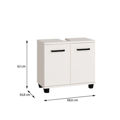 Veris Under Sink Vanity Unit with 2 Doors in Sand
