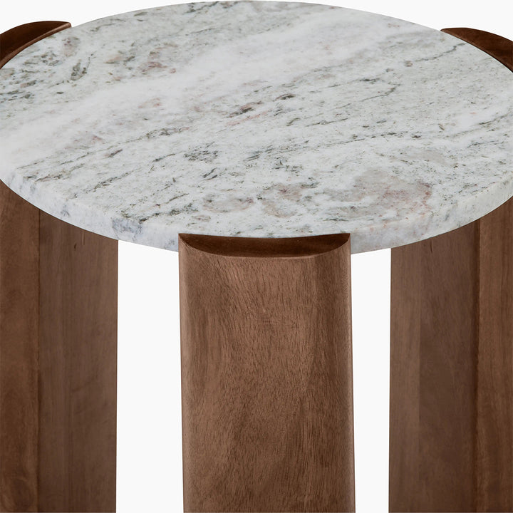 Bauman Round Side Table, Marble