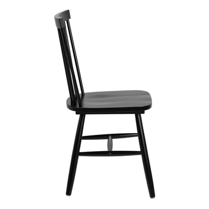 Kenley Extending Dining Table in Oak 45-90cm includes 4 Riano Dining Chairs in Black