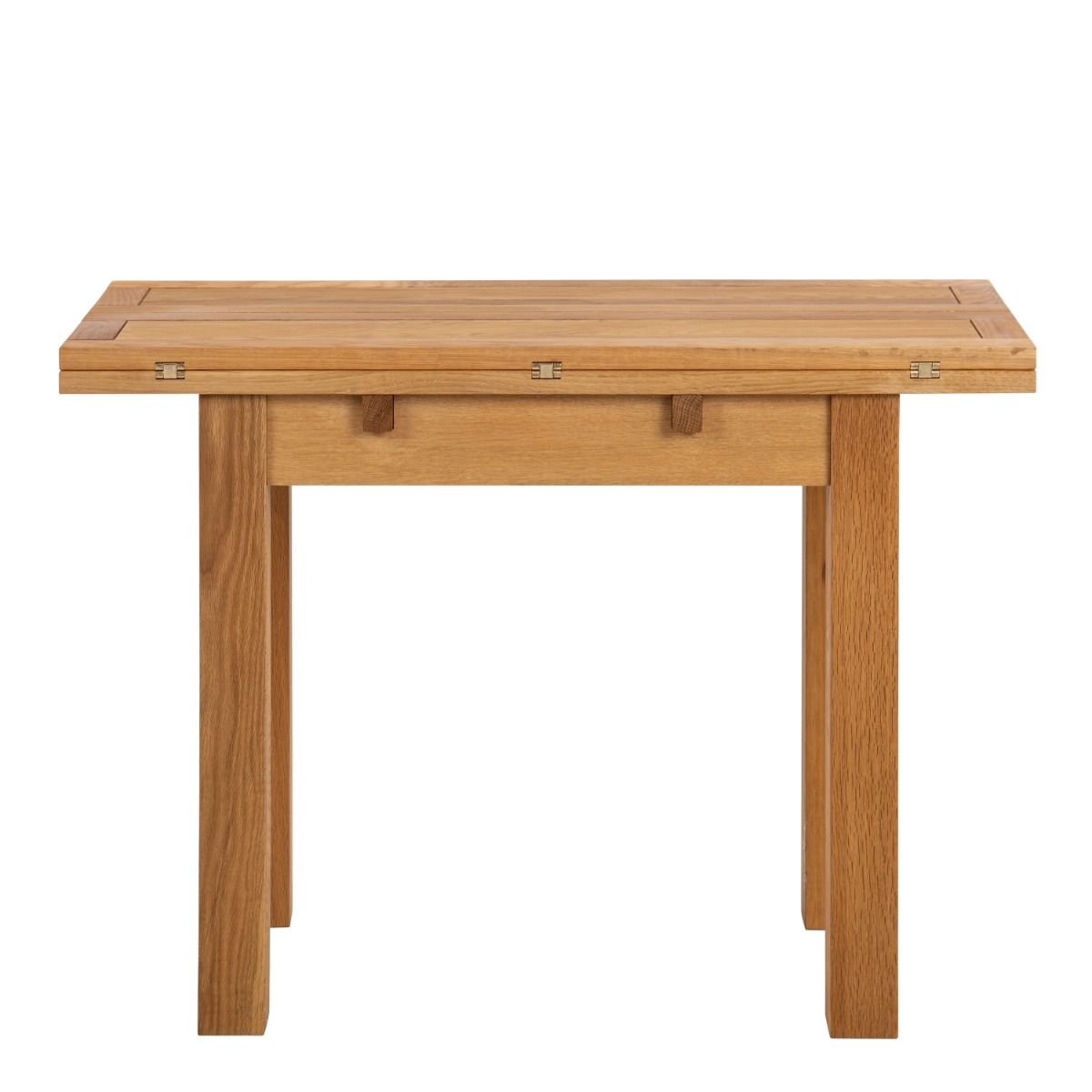 Kenley Extending Dining Table in Oak 45-90cm includes 4 Riano Dining Chairs in Black
