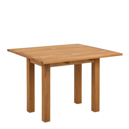 Kenley Extending Dining Table in Oak 45-90cm includes 4 Riano Dining Chairs in Black