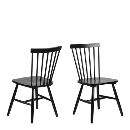 Kenley Extending Dining Table in Oak 45-90cm includes 4 Riano Dining Chairs in Black