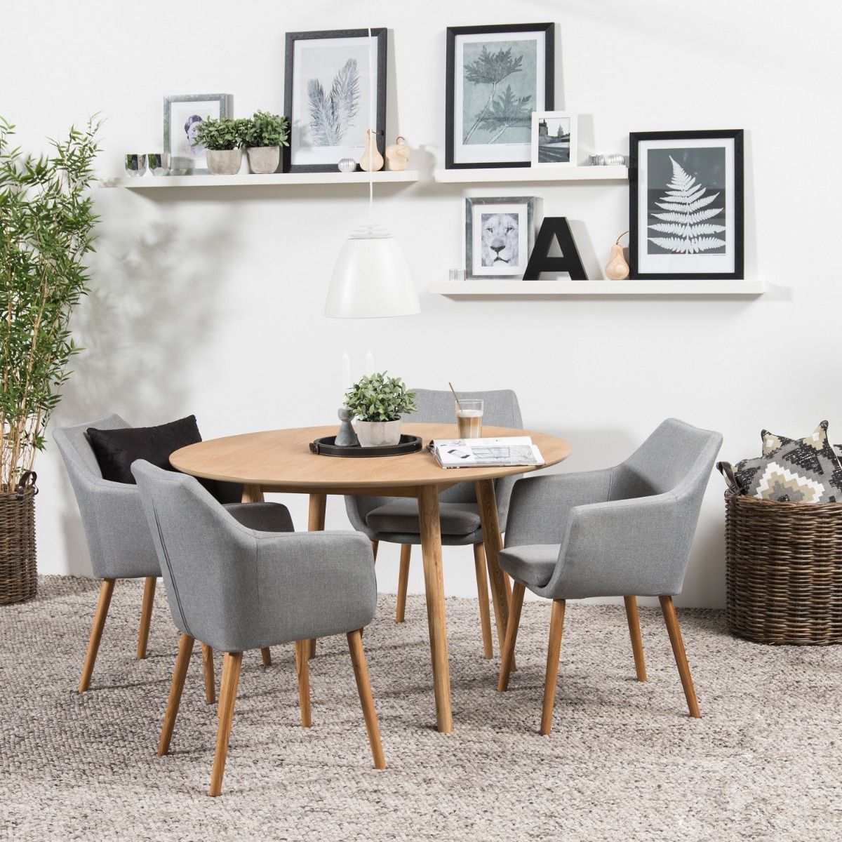 Nagano Round Dining Table in Oak 120x120cm
