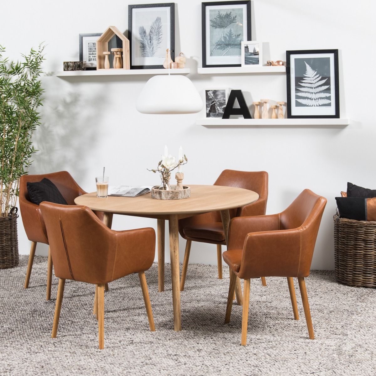 Nagano Round Dining Table in Oak 120x120cm