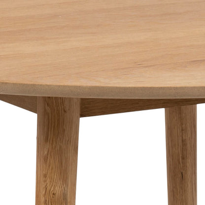 Nagano Round Dining Table in Oak 120x120cm includes 4 Ida Dining Chairs in Oak