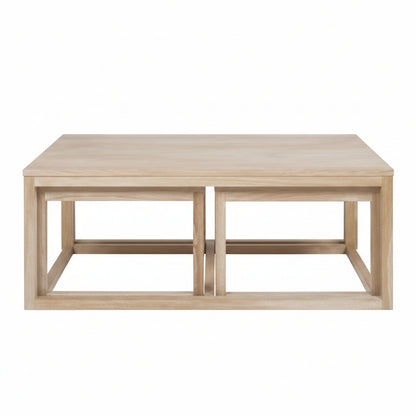 Scandia 3-in-1 Nested Coffee Table Set – White Pigmented Oak
