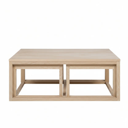 Scandia 3-in-1 Nested Coffee Table Set – White Pigmented Oak