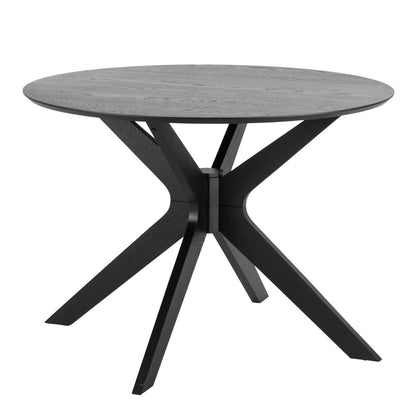 Duncan Round Dining Table in Black 105x75cm