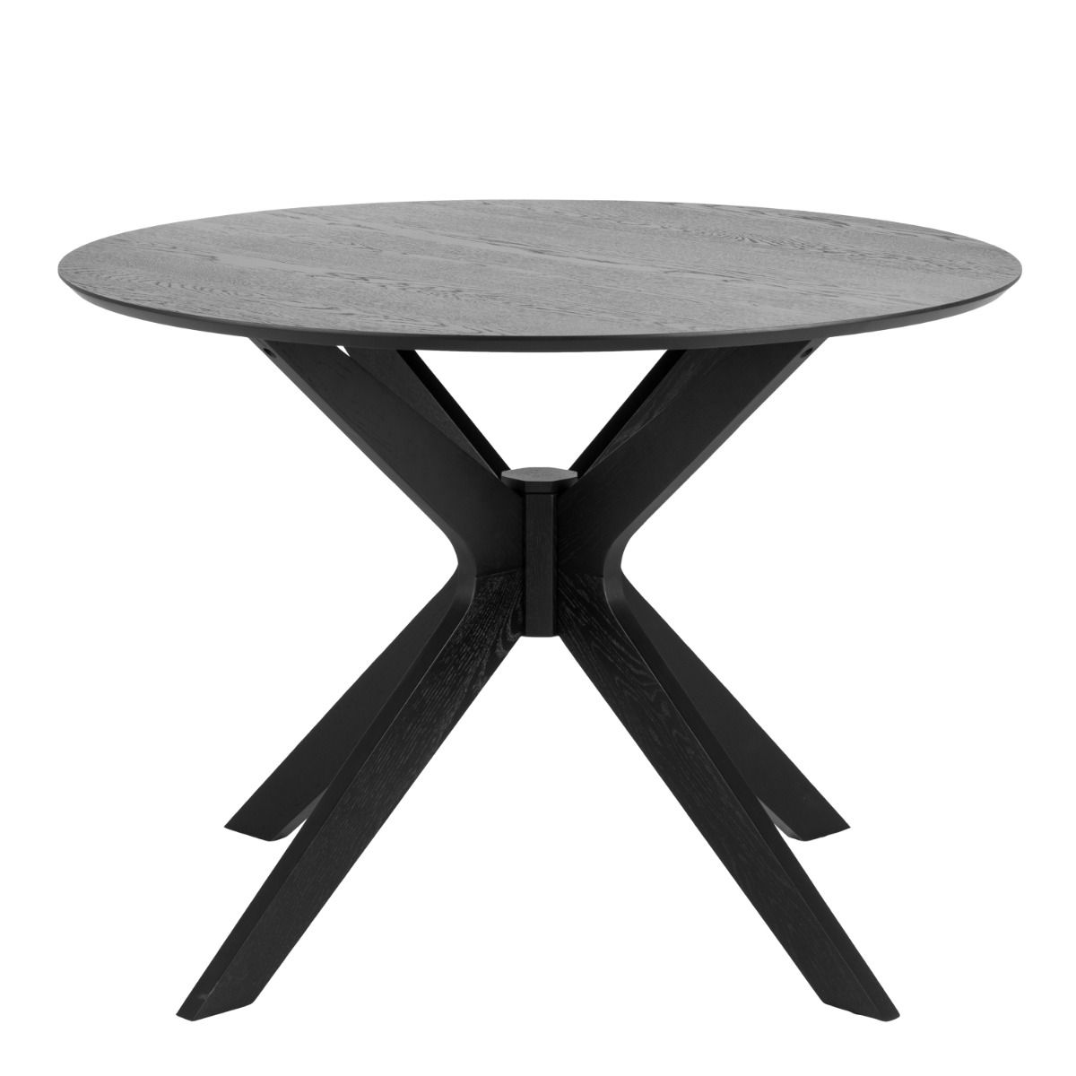 Duncan Round Dining Table in Black 105x75cm