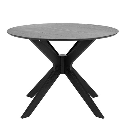 Duncan Round Dining Table in Black 105x75cm