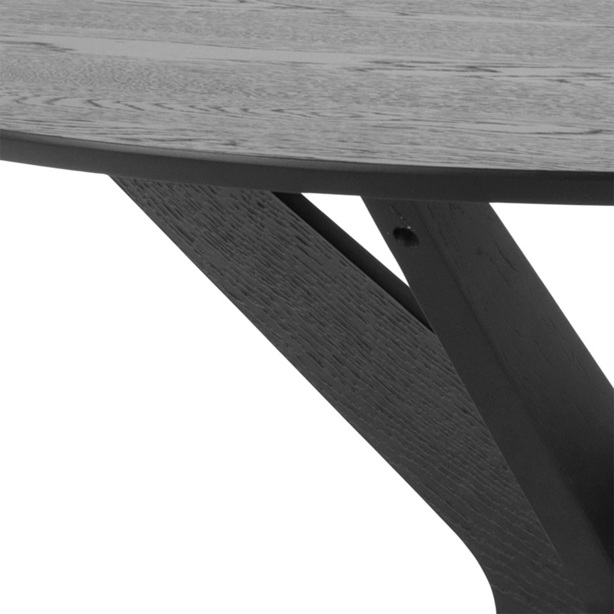 Duncan Round Dining Table in Black 105x75cm