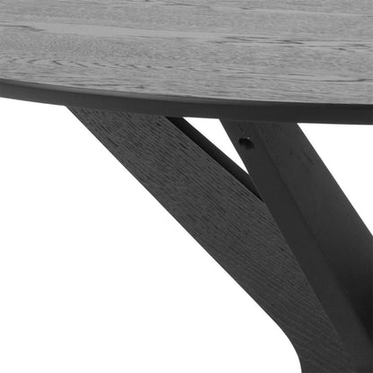 Duncan Round Dining Table in Black 105x75cm